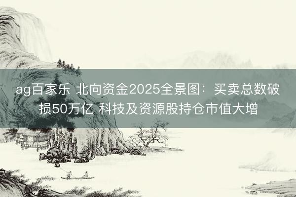 ag百家乐 北向资金2025全景图：买卖总数破损50万亿 科技及资源股持仓市值大增