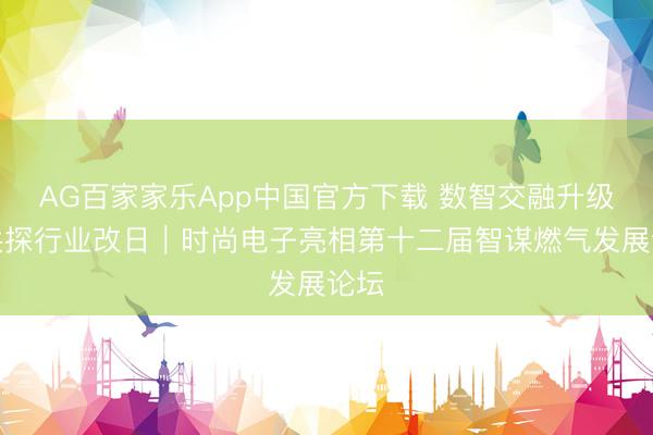 AG百家家乐App中国官方下载 数智交融升级,共探行业改日|时尚电子亮相第十二届智谋燃气发展论坛